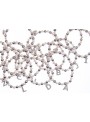 Bracciale argento e perle lettera T con sfere da 6 mm