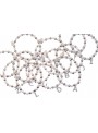 Bracciale argento e perle lettera W con sfere da 6 mm